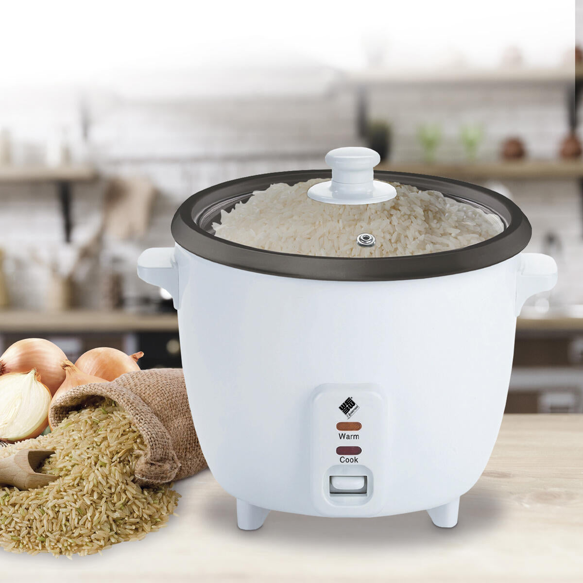 Olla eléctrica para arroz Prepara arroz y verduras con delicadeza Capacidad 1,0L