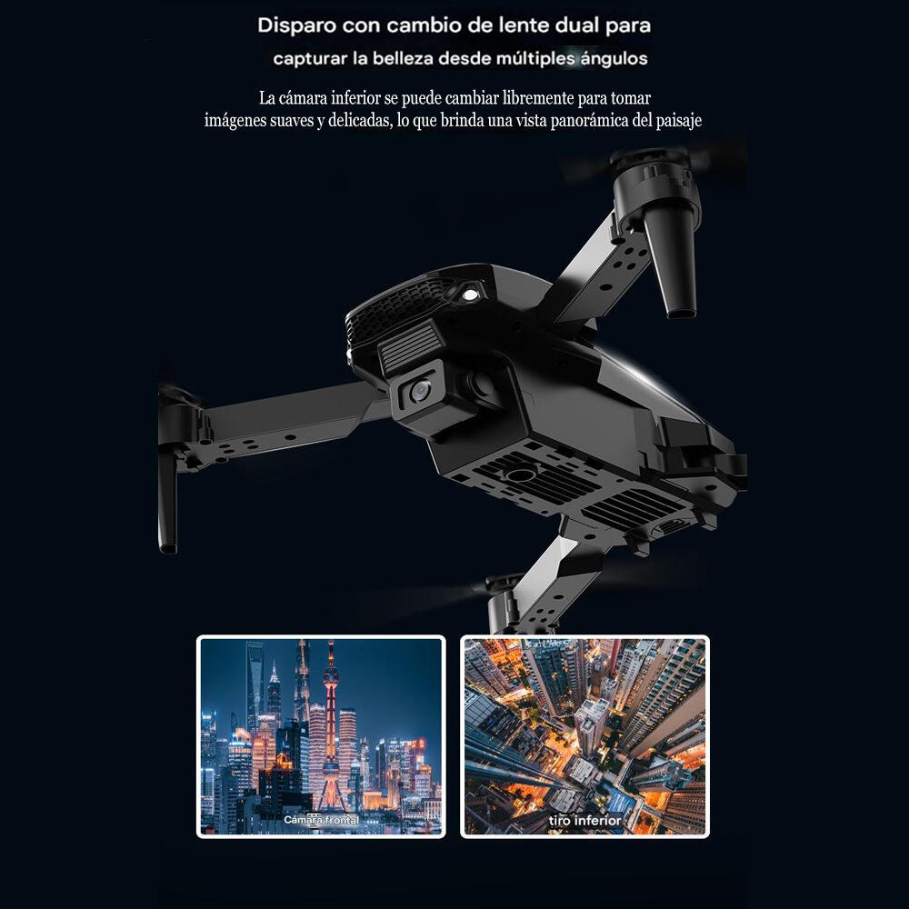 Dron con cámara gran angular HD y funda incluida